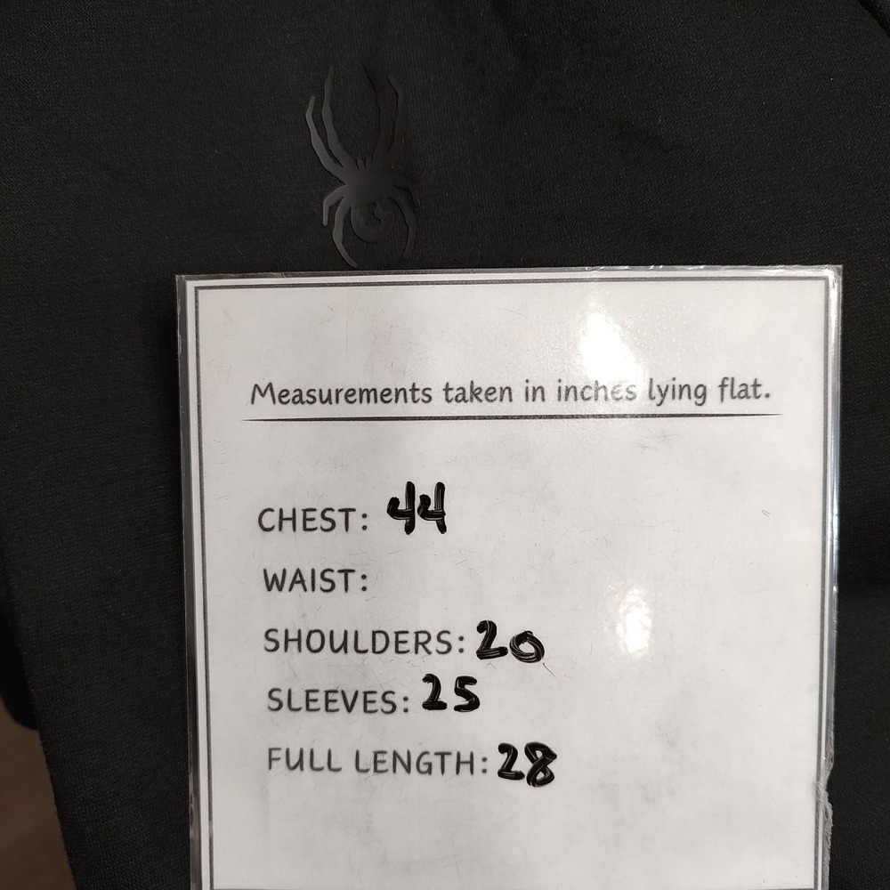 Spyder Active‎ Full Zip Hoodie Jacket Men's Medium Black ProWEB Stretch - Picture 8 of 8